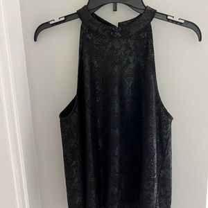 Black halter neck tank